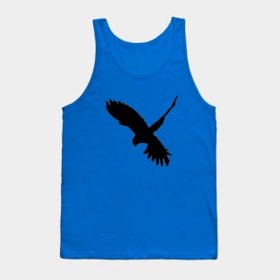 Silhouette of a hovering Kestrel Tank Top